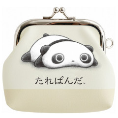 Japan San-X Mini Gamaguchi Clasp Pouch Coin Purse - Tarepanda : Beige