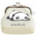 Japan San-X Mini Gamaguchi Clasp Pouch Coin Purse - Tarepanda : Beige - 1