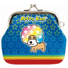 Japan San-X Mini Gamaguchi Clasp Pouch Coin Purse - Afro Ken : Blue