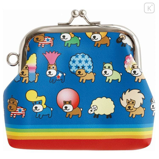 Japan San-X Mini Gamaguchi Clasp Pouch Coin Purse - Afro Ken : Blue - 2
