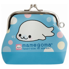 Japan San-X Mini Gamaguchi Clasp Pouch Coin Purse - Mamegoma : Blue