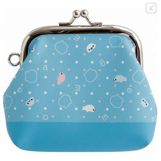 Japan San-X Mini Gamaguchi Clasp Pouch Coin Purse - Mamegoma : Blue - 2