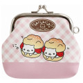 Japan San-X Mini Gamaguchi Clasp Pouch Coin Purse - Nyan Nyan Nyanko : Pink - 1
