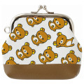 Japan San-X Mini Gamaguchi Clasp Pouch - Rilakkuma : Grey Brown - 2