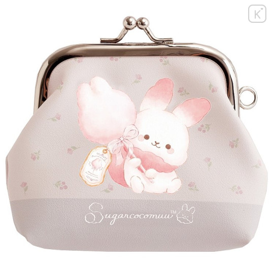 Japan San-X Mini Gamaguchi Clasp Pouch Coin Purse - Sugarcocomuu : Grey Brown - 1