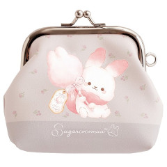 Japan San-X Mini Gamaguchi Clasp Pouch - Sugarcocomuu : Grey Brown