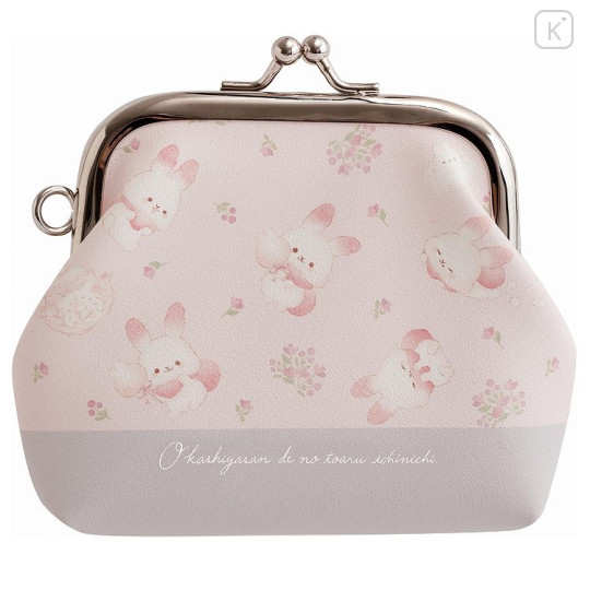 Japan San-X Mini Gamaguchi Clasp Pouch Coin Purse - Sugarcocomuu : Grey Brown - 2