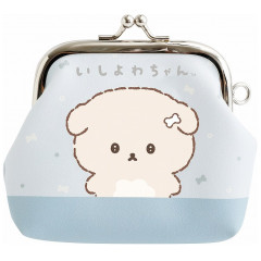 Japan San-X Mini Gamaguchi Clasp Pouch Coin Purse - Ishiyowa-chan : Light Blue