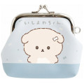 Japan San-X Mini Gamaguchi Clasp Pouch Coin Purse - Ishiyowa-chan : Light Blue - 1