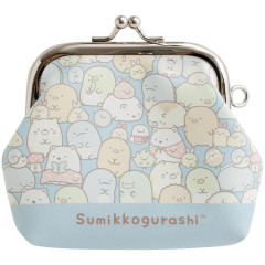 Japan San-X Mini Gamaguchi Clasp Pouch Coin Purse - Sumikko Gurashi : Light Blue