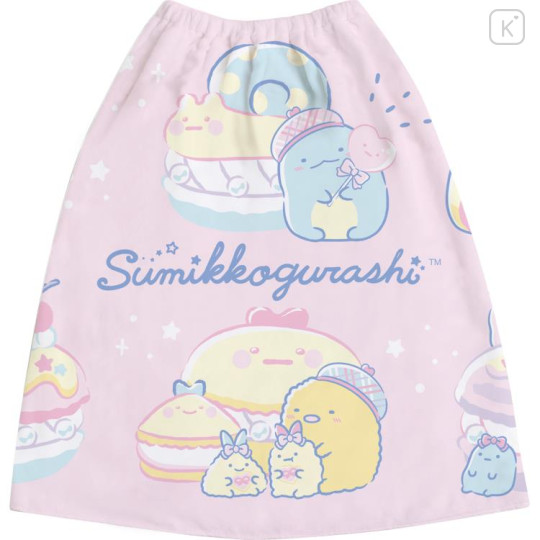 Japan San-X Kids Wrap Towel 60cm - Sumikko Gurashi : Sweets Party Pink - 1
