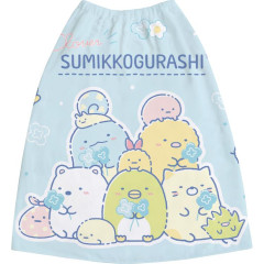 Japan San-X Kids Wrap Towel 70cm - Sumikko Gurashi : Clover Blue