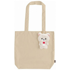 Japan San-X Eco Shopping Bag & Mascot Pouch - Korilakkuma : New Basic Rilakkuma Fluffy