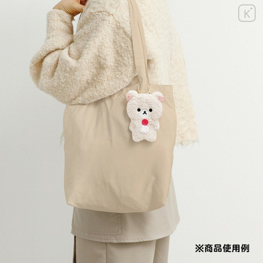 Japan San-X Eco Shopping Bag & Mascot Pouch - Korilakkuma : New Basic Rilakkuma Fluffy - 3