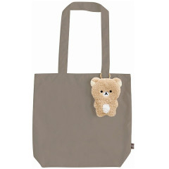 Japan San-X Eco Shopping Bag & Mascot Pouch - Rilakkuma : New Basic Rilakkuma Fluffy