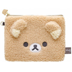 Japan San-X Flat Pouch - Rilakkuma : New Basic Rilakkuma Fluffy