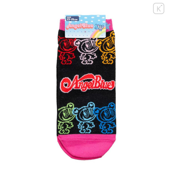 Japan Angel Blue Short Ankle Socks - Black - 4