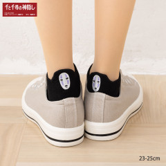 Japan Ghibli Back Embroidery Short Ankle Socks - Spirited Away : No Face