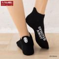 Japan Ghibli Back Embroidery Short Ankle Socks - Spirited Away : No Face - 4