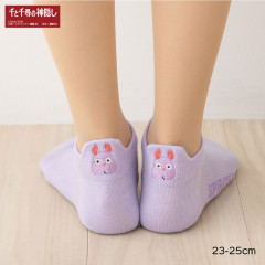 Japan Ghibli Back Embroidery Short Ankle Socks - Spirited Away : Mouse