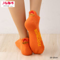 Japan Ghibli Back Embroidery Short Ankle Socks - Howl's Moving Castle : Orange - 3