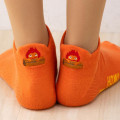 Japan Ghibli Back Embroidery Short Ankle Socks - Howl's Moving Castle : Orange - 6