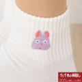Japan Ghibli Embroidered Low Crew Socks - Spirited Away : White - 2