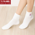 Japan Ghibli Embroidered Low Crew Socks - Spirited Away : White - 3