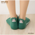 Japan Ghibli Back Embroidery Short Ankle Socks - My Neighbor Totoro : Green - 1