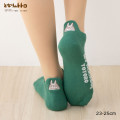Japan Ghibli Back Embroidery Short Ankle Socks - My Neighbor Totoro : Green - 3
