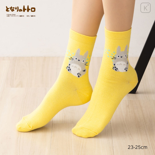 Japan Ghibli Low Crew Socks - Totoro : Yellow - 2