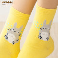 Japan Ghibli Low Crew Socks - Totoro : Yellow - 3