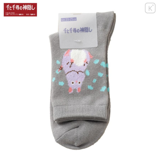 Japan Ghibli Low Crew Socks - Spirited Away : Gray - 4