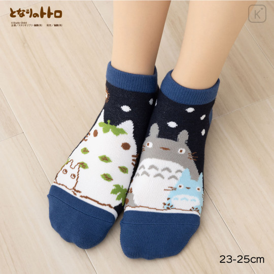 Japan Ghibli Short Ankle Socks - Totoro : Navy - 1
