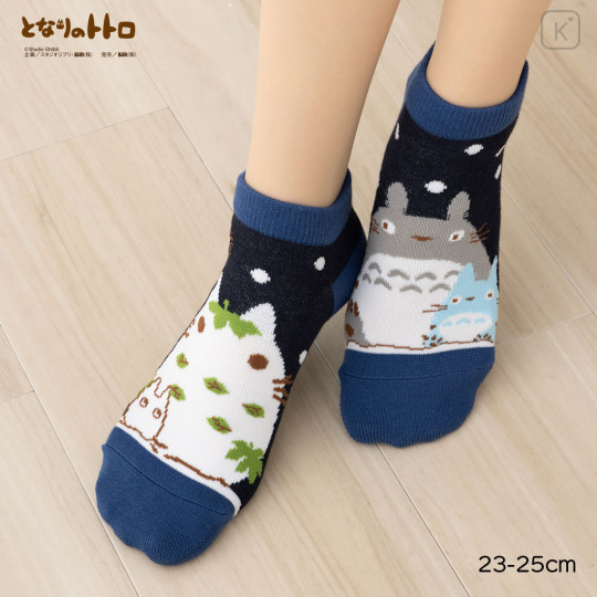 Japan Ghibli Short Ankle Socks - Totoro : Navy - 2