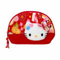 Japan Sanrio Pouch - Hello Kitty : Japanese Pattern Face - 1
