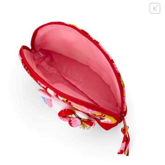 Japan Sanrio Pouch - Hello Kitty : Japanese Pattern Face - 3