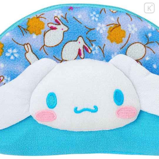 Japan Sanrio Pouch - Cinnamoroll : Japanese Pattern Face - 4
