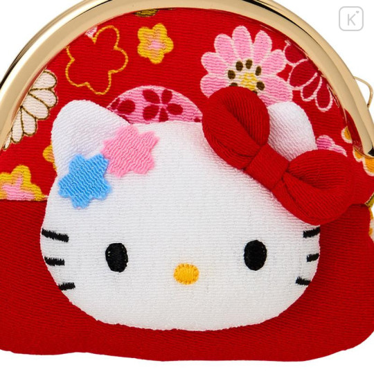 Japan Sanrio Purse - Hello Kitty : Japanese Pattern Face - 4