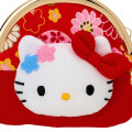 Japan Sanrio Purse - Hello Kitty : Japanese Pattern Face - 4