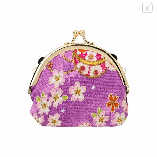 Japan Sanrio Purse - Kuromi : Japanese Pattern Face - 2