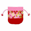 Japan Sanrio Drawstring Bag - Hello Kitty : Japanese Pattern Face - 2