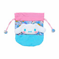 Japan Sanrio Drawstring Bag - Cinnamoroll : Japanese Pattern Face - 1