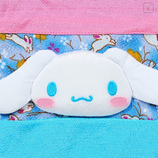 Japan Sanrio Drawstring Bag - Cinnamoroll : Japanese Pattern Face - 3