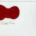 Japan Sanrio Genuine Leather Key Case - Hello Kitty : Small Flower White - 5