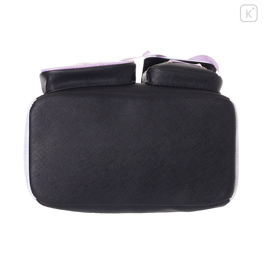 Japan Sanrio Backpack with Plush Pocket - Kuromi - 4