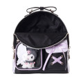Japan Sanrio Backpack with Plush Pocket - Kuromi - 5