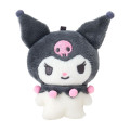 Japan Sanrio Backpack with Plush Pocket - Kuromi - 6