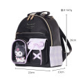 Japan Sanrio Backpack with Plush Pocket - Kuromi - 8