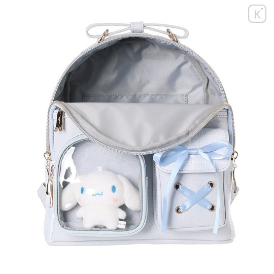 Japan Sanrio Backpack with Plush Pocket - Cinnamoroll - 5